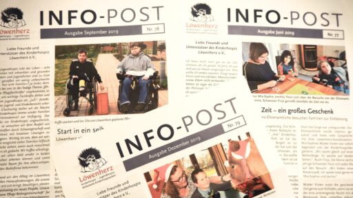 Die Löwenherz-Infopost erscheint vier Mal im Jahr.