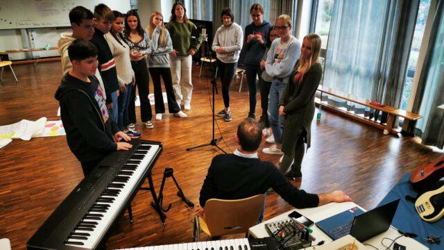 Löwenherz im Tonstudio mit dem Lied "Mit Dir"