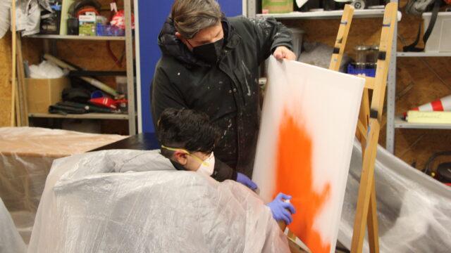 Grafitti-Workshop für erkrankte Jugendliche bei Löwenherz