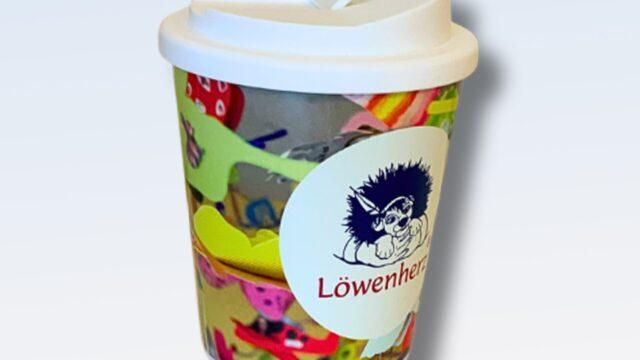 Nachhaltiger Coffee-to-go-Becher von Löwenherz
